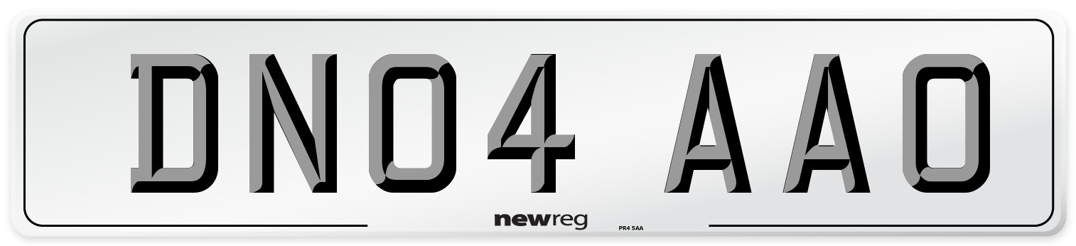 DN04 AAO Number Plate from New Reg